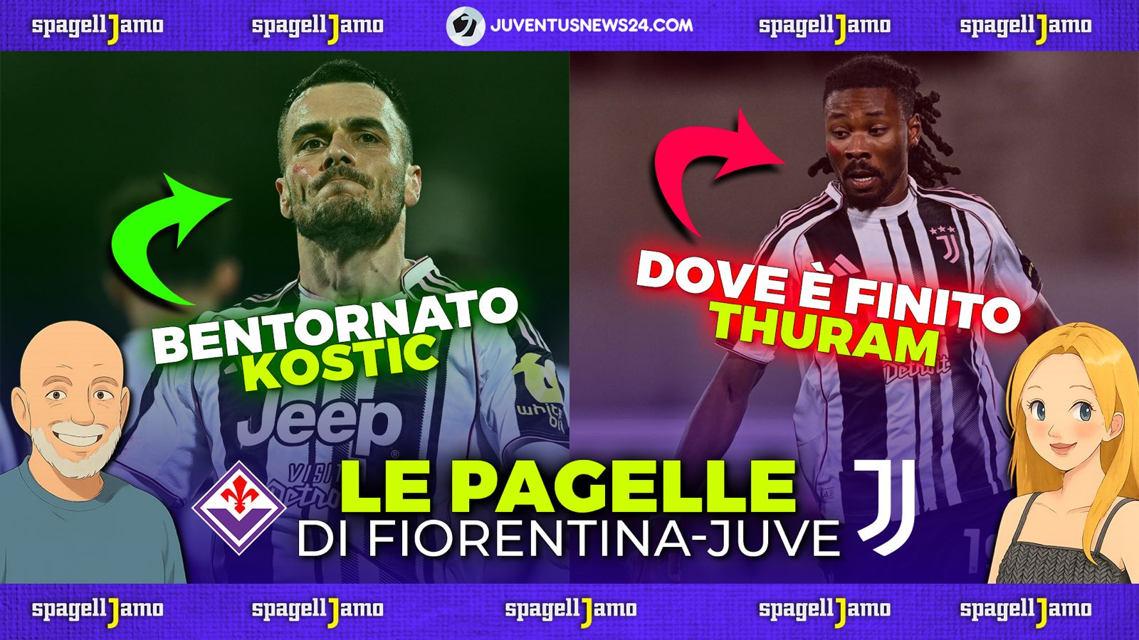 Pagelle Fiorentina Juve: bentornato Kostic, dove è finito Thuram, Locatelli ha personalità oppure no? – VIDEO Pagelle Fiorentina Juve: bentornato Kostic, dove è finito Thuram, Locatelli ha personalità oppure no? – VIDEO
