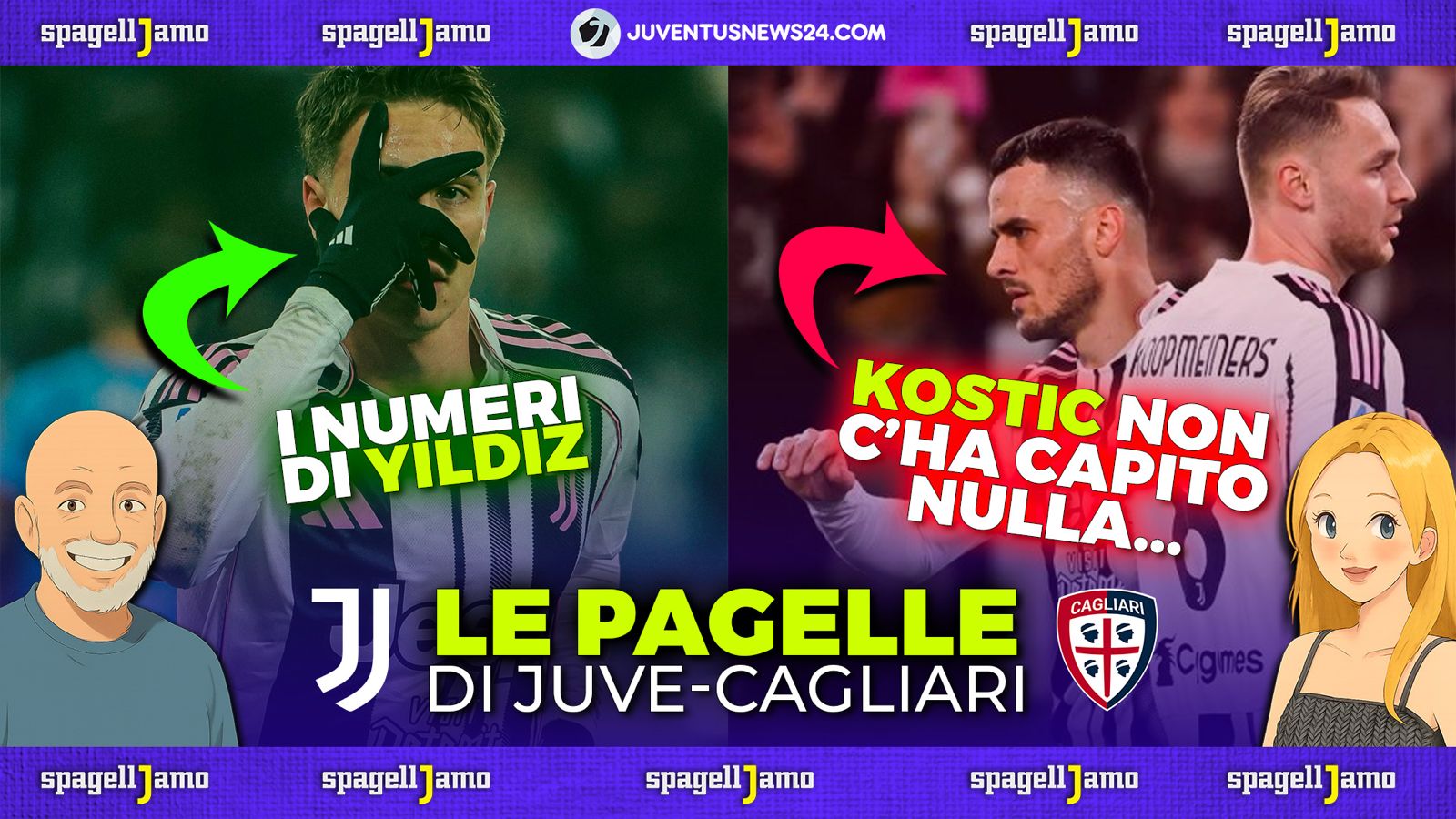 Pagelle Juve Cagliari: Palestra fa ammattire Kostic, Thuram divide, Yildiz in forma smagliante – VIDEO
