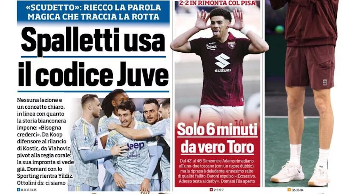 rassegna stampa juve prime pagine quotidiani sportivi 8211 3 novembre