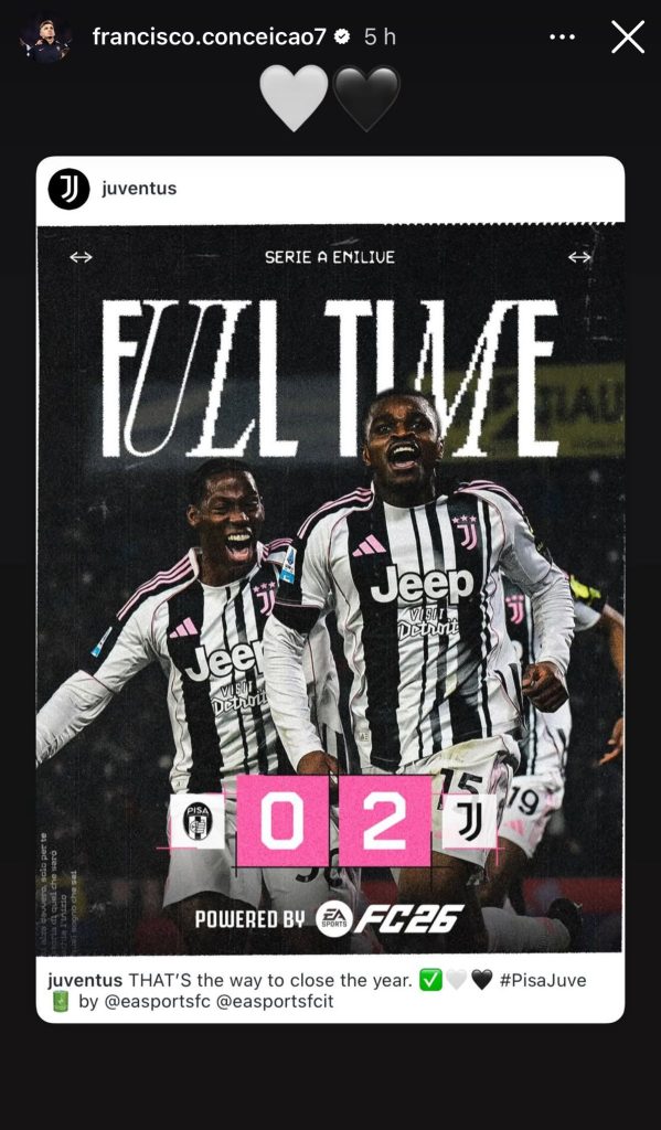 Juventus, il segnale social degli infortunati Vlahovic e Conceicao dopo il successo contro il Pisa - FOTO 37 WhatsApp Image 2025 12 28 at 17.36.34