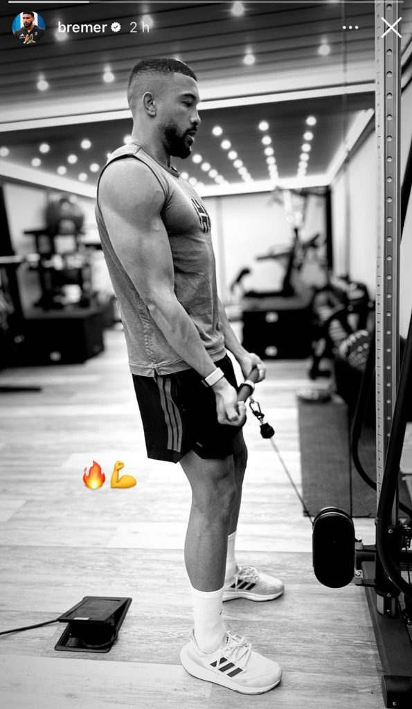 Bremer continua a mandare segnali, rientro nel mirino per il difensore della Juve: la nuova FOTO (col 'fuoco') in palestra 37 bremer