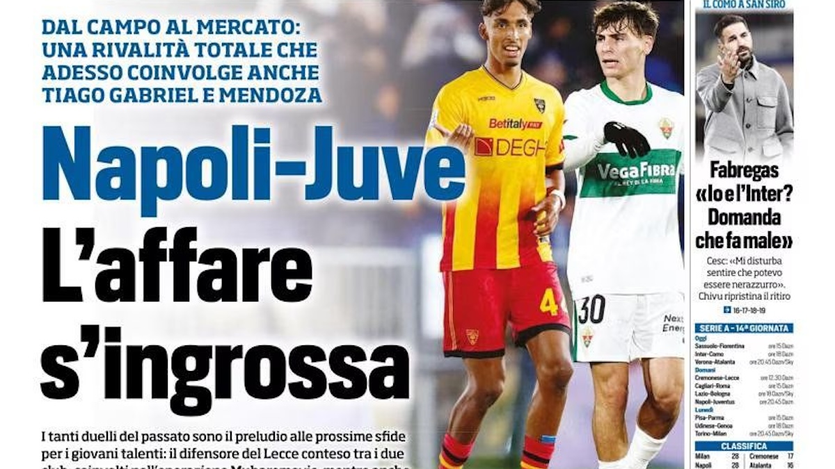 Rassegna stampa Juve: prime pagine quotidiani sportivi – 6 dicembre Rassegna stampa Juve: prime pagine quotidiani sportivi – 6 dicembre