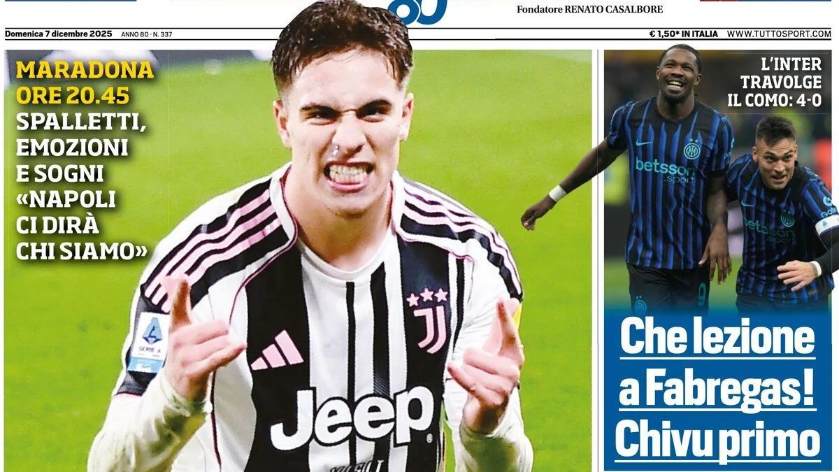 Rassegna stampa Juve: prime pagine quotidiani sportivi – 7 dicembre Rassegna stampa Juve: prime pagine quotidiani sportivi – 7 dicembre