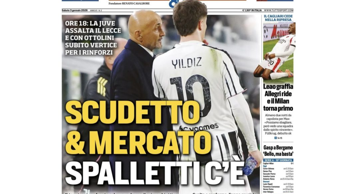 rassegna stampa juve prime pagine quotidiani sportivi 8211 3 gennaio da Juventusnews24.com rassegna stampa juve prime pagine quotidiani sportivi 8211 3 gennaio