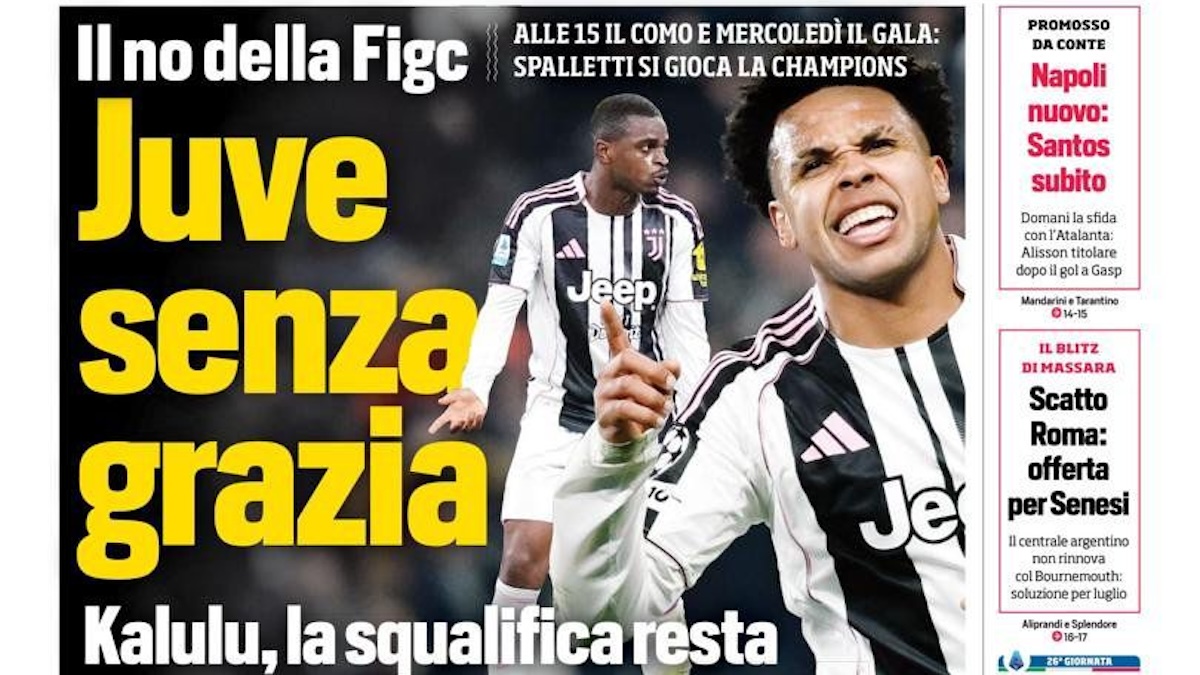 Rassegna stampa Juve: prime pagine quotidiani sportivi – 21 febbraio