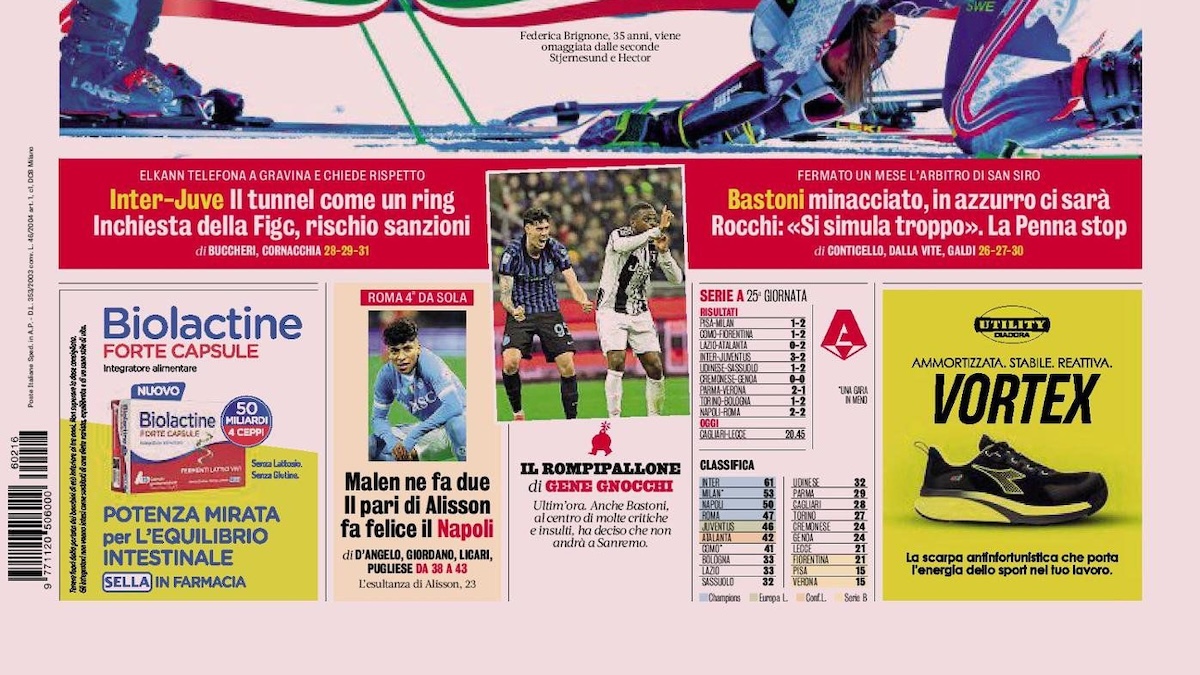 rassegna stampa juve prime pagine quotidiani sportivi 8211 16 febbraio da Juventusnews24.com rassegna stampa juve prime pagine quotidiani sportivi 8211 16 febbraio