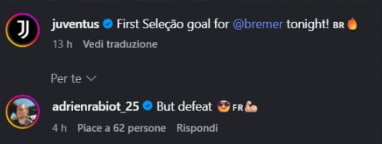 Bremer, primo gol con il Brasile: la Juventus lo celebra, ma spunta il commento di Rabiot. Cosa è successo - FOTO 37 Bremer Rabiot