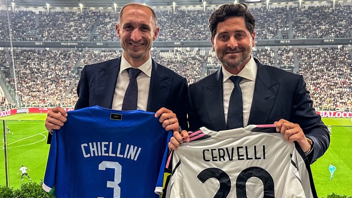 Italian Baseball Coach Cervelli Guest at Juventus Stadium for Juve vs Bologna Match