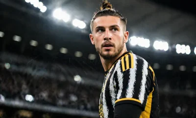 Dragusin con la maglia della Juventus, immagine creata con intelligenza artificiale