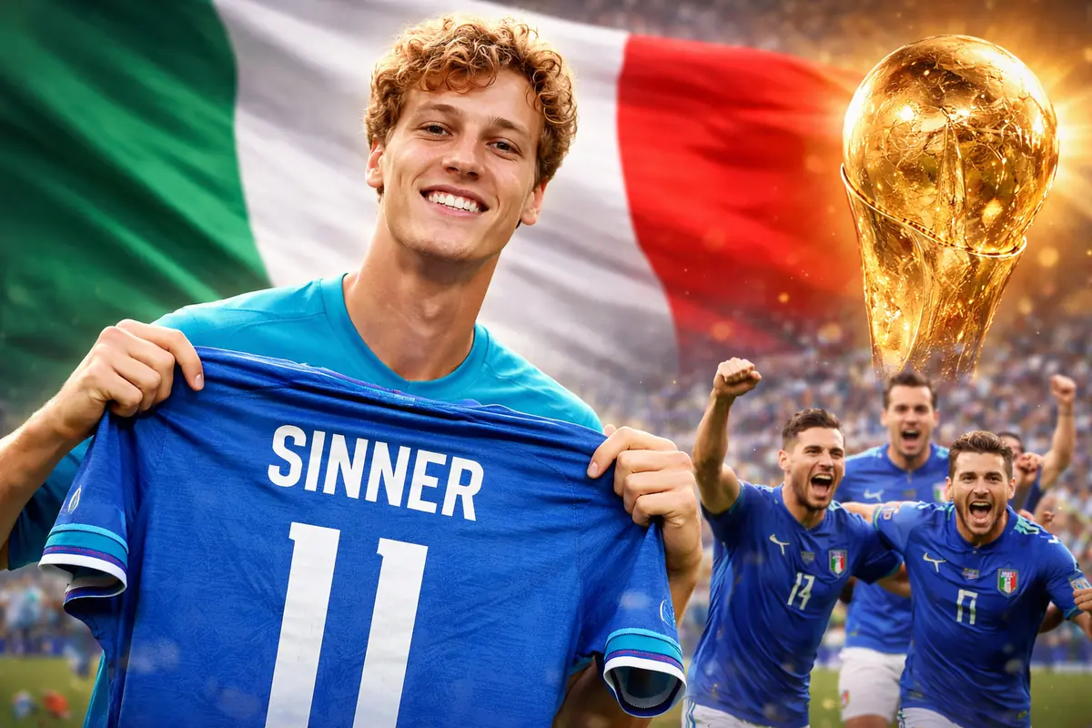 Sinner manda l'Italia al Mondiale 2026: proposto lo 'scambio' 36 Sinner con la maglia della Nazionale italiana di calcio