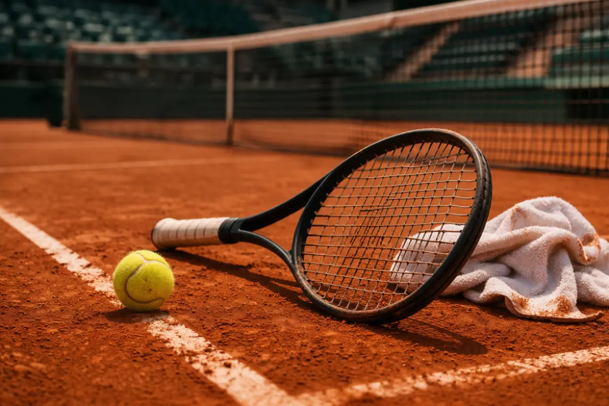 L'annuncio dopo la finale di Montecarlo: salta il prossimo torneo per un'infezione 36 Racchetta, pallina e asciugamano sul campo da tennis