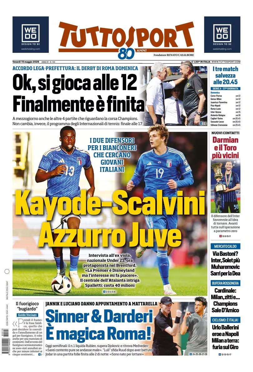rassegna stampa juve prime pagine quotidiani sportivi 8211 15 maggio da Juventusnews24.com rassegna stampa juve prime pagine quotidiani sportivi 8211 15 maggio