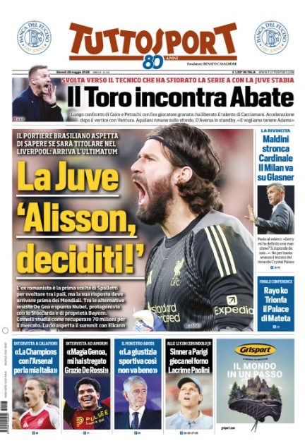 rassegna stampa juve prime pagine quotidiani sportivi 8211 28 maggio da Juventusnews24.com rassegna stampa juve prime pagine quotidiani sportivi 8211 28 maggio