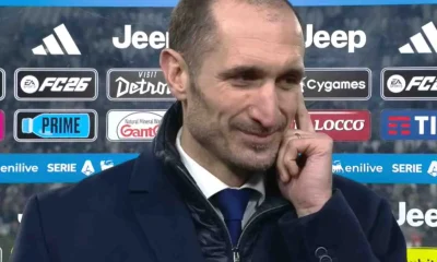 Chiellini, dirigente della Juventus, durante un'intervista