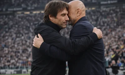 Abbraccio tra Antonio Conte e Luciano Spalletti
