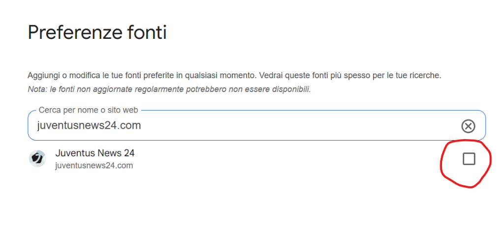 Google lancia "Fonti preferite": scegli Juventus News 24 per non perderti più nessuna notizia 37 juventus news 24 fonti preferite