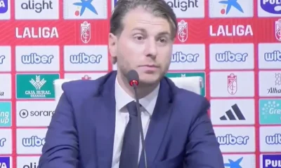 Tognozzi durante una conferenza stampa di presentazione ai tempi del Granada