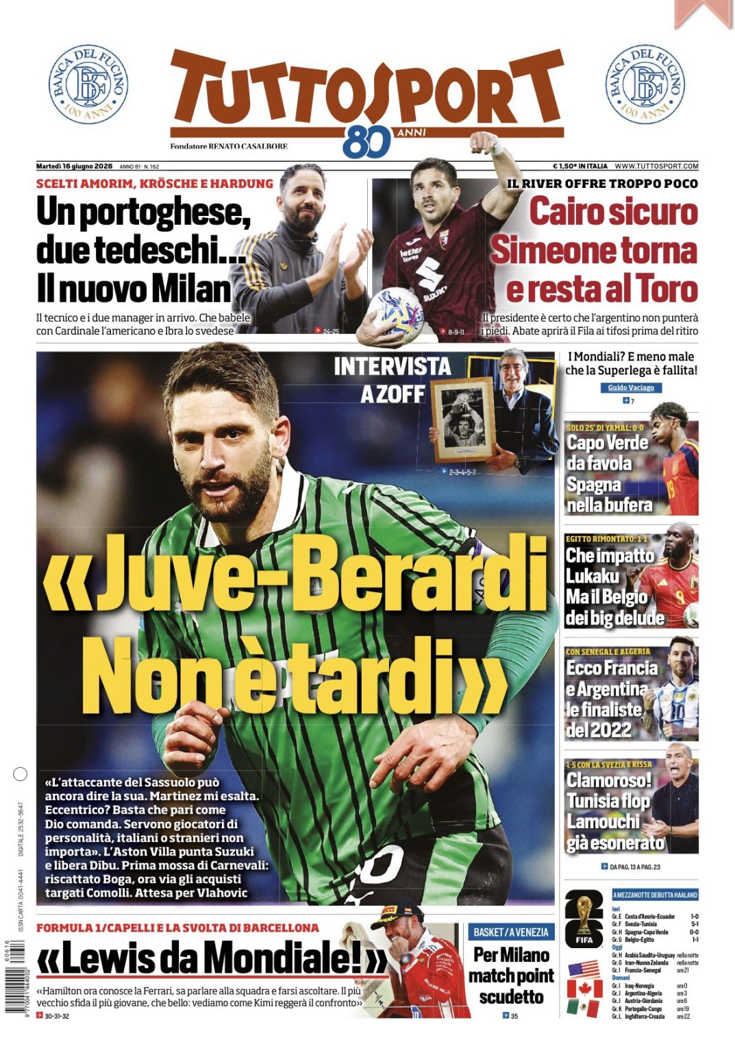 rassegna stampa juve prime pagine quotidiani sportivi 8211 16 giugno da Juventusnews24.com rassegna stampa juve prime pagine quotidiani sportivi 8211 16 giugno
