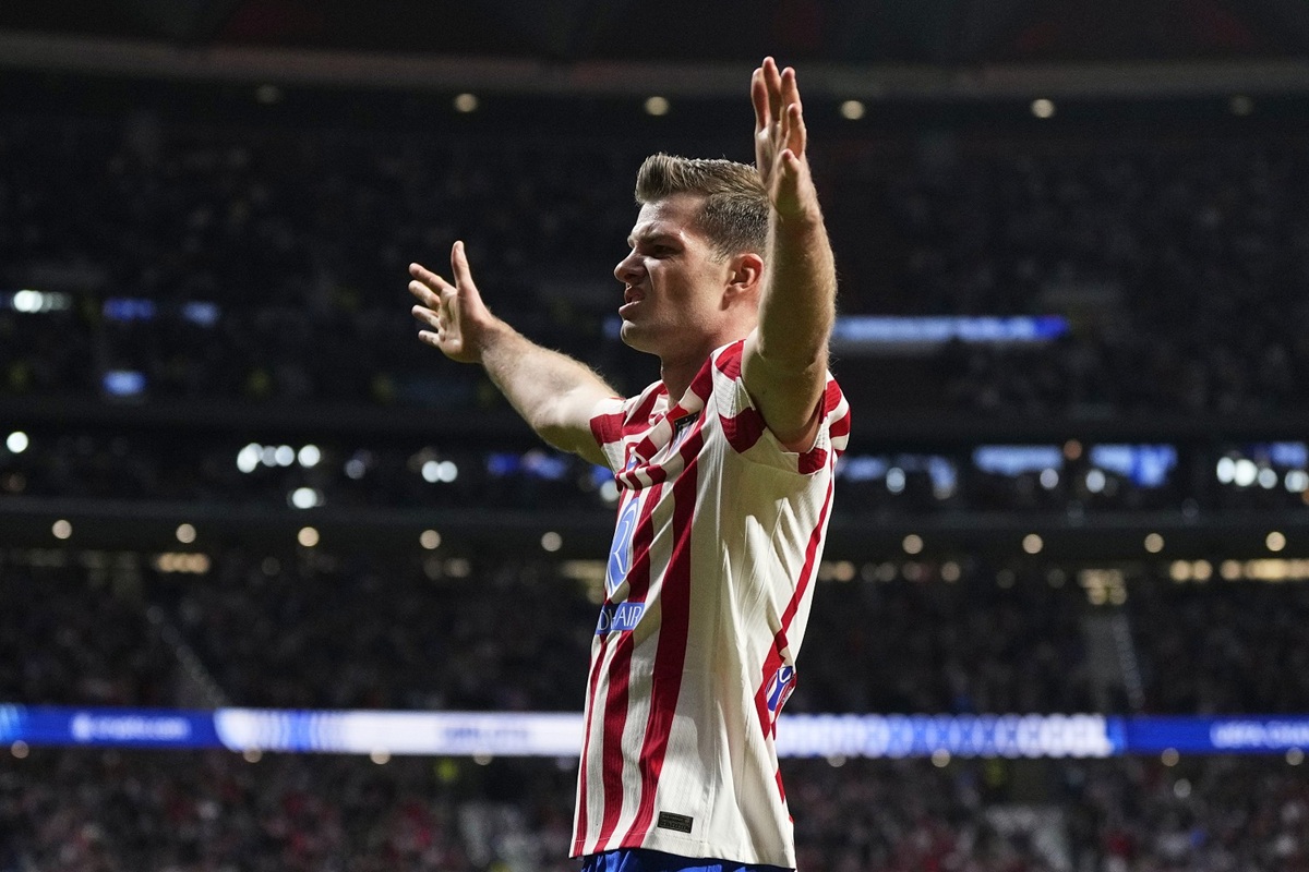 Sorloth esulta con l'Atletico Madrid