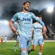 Vlahovic esulta a Lecce