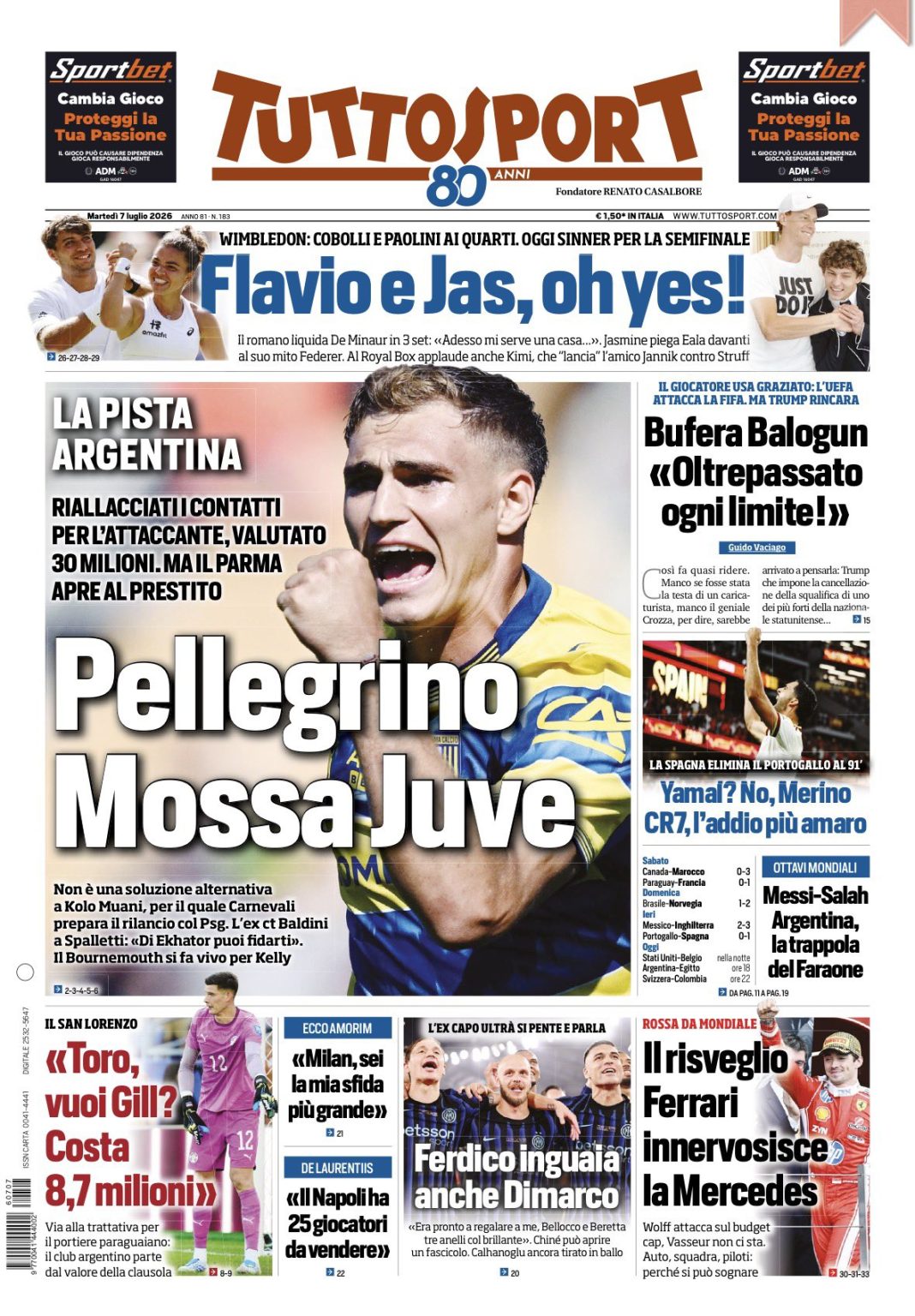 rassegna stampa juve prime pagine quotidiani sportivi 8211 7 luglio da Juventusnews24.com rassegna stampa juve prime pagine quotidiani sportivi 8211 7 luglio