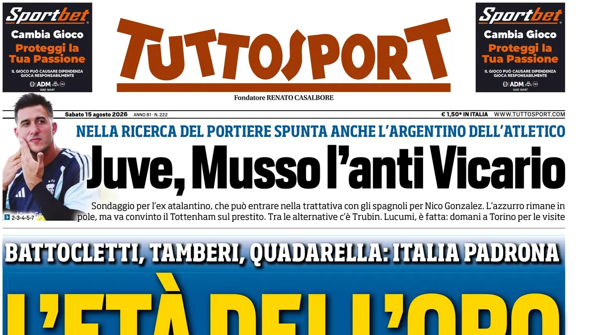 rassegna stampa juve prime pagine quotidiani sportivi 8211 15 agosto da Juventusnews24.com rassegna stampa juve prime pagine quotidiani sportivi 8211 15 agosto