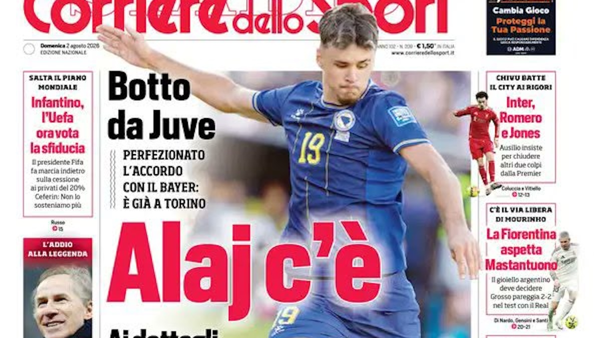rassegna stampa juve prime pagine quotidiani sportivi 8211 2 agosto da Juventusnews24.com rassegna stampa juve prime pagine quotidiani sportivi 8211 2 agosto