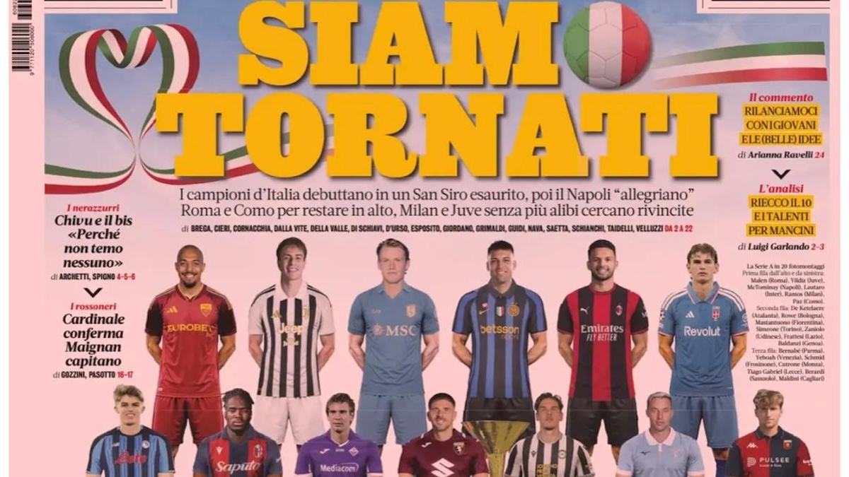rassegna stampa juve prime pagine quotidiani sportivi 8211 22 agosto da Juventusnews24.com rassegna stampa juve prime pagine quotidiani sportivi 8211 22 agosto