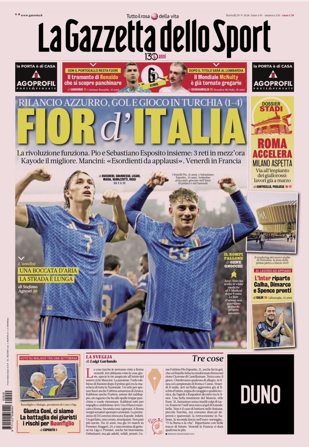 rassegna stampa juve prime pagine quotidiani sportivi 8211 29 settembre da Juventusnews24.com rassegna stampa juve prime pagine quotidiani sportivi 8211 29 settembre