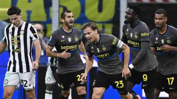 Esultanza Barella Inter Udinese
