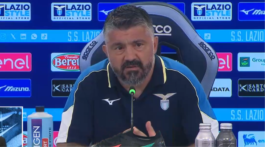 Conferenza stampa Gattuso pre Juve Lazio: «I bianconeri sono una grande squadra e sulla carta più forte di noi. Non dobbiamo avere quel blackout come successo con Milan e Monza»