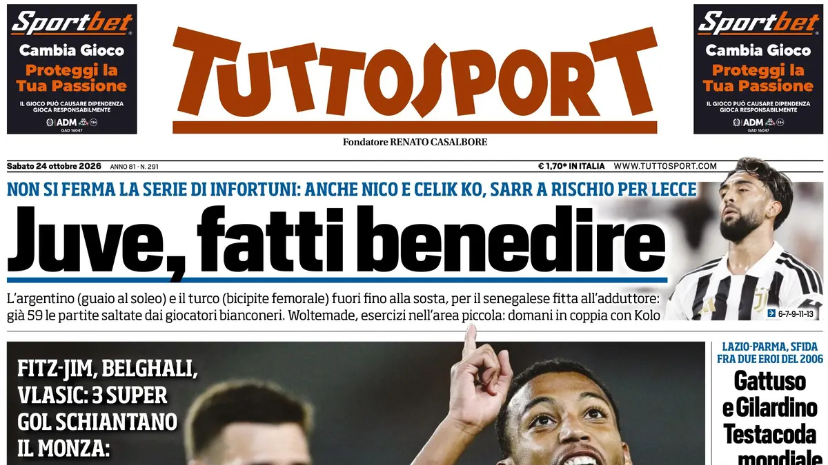 rassegna stampa juve prime pagine quotidiani sportivi 8211 24 ottobre da Juventusnews24.com rassegna stampa juve prime pagine quotidiani sportivi 8211 24 ottobre